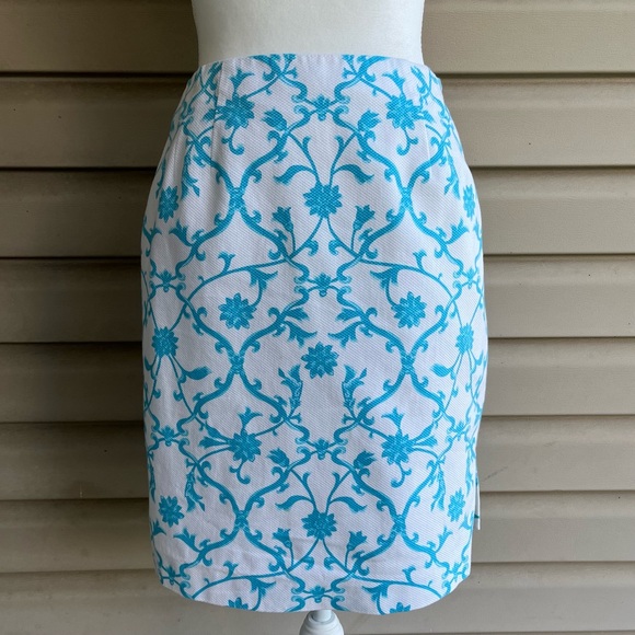 Talbots Dresses & Skirts - •Talbots• Floral cotton Pique Pencil Skirt - Size 6 P
